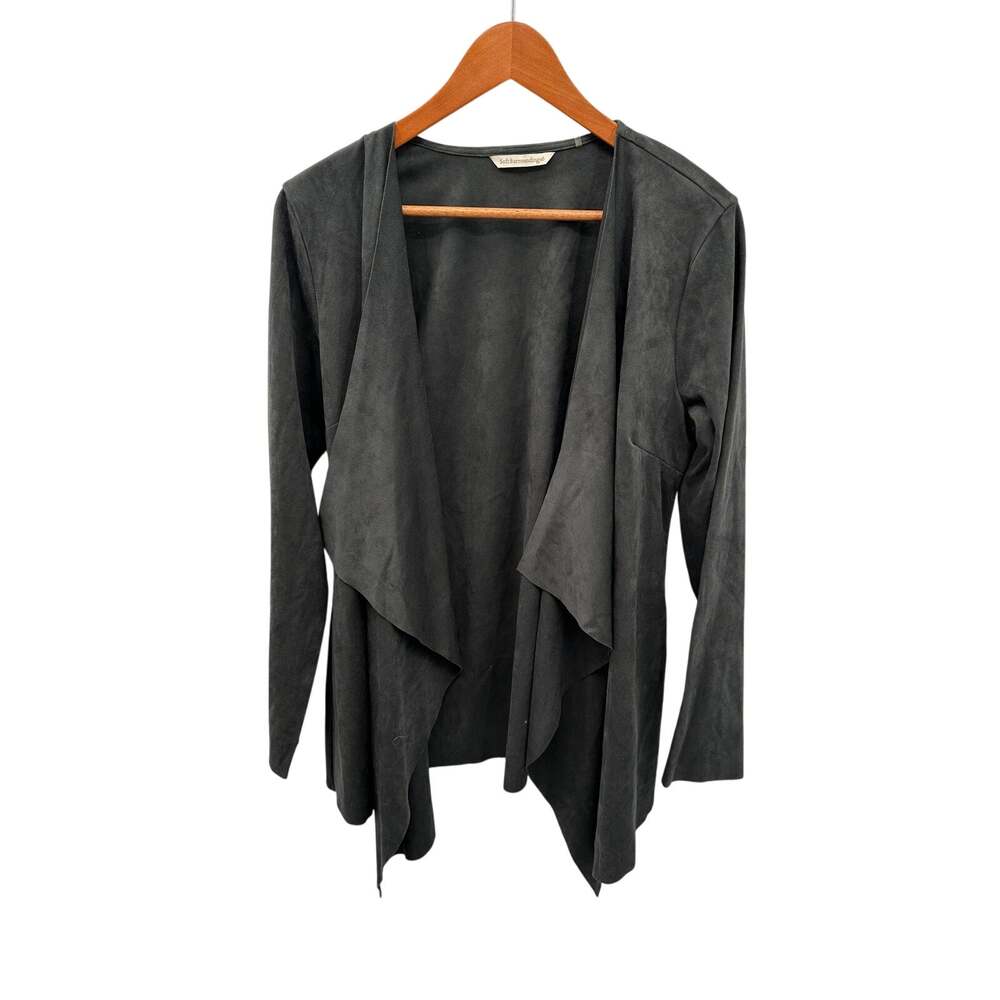 SOFT SURROUNDINGS Suede Long Asymmetrical Jacket // M